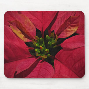 Red Poinsettia Mousepad