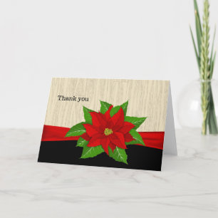Red Poinsettia Vielen Dank Dankeskarte