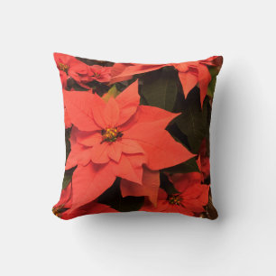 Red Poinsettia Weihnachtsdekor PIllow Holiday Kissen