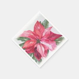 Red Poinsettia Weihnachtsfeier Blume Serviette