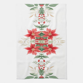 Red Poinsettia Weihnachtsferien Küchentuch