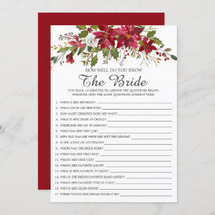 Red Poinsettia Wie kennen Sie das Spiel der Braut? Einladung
