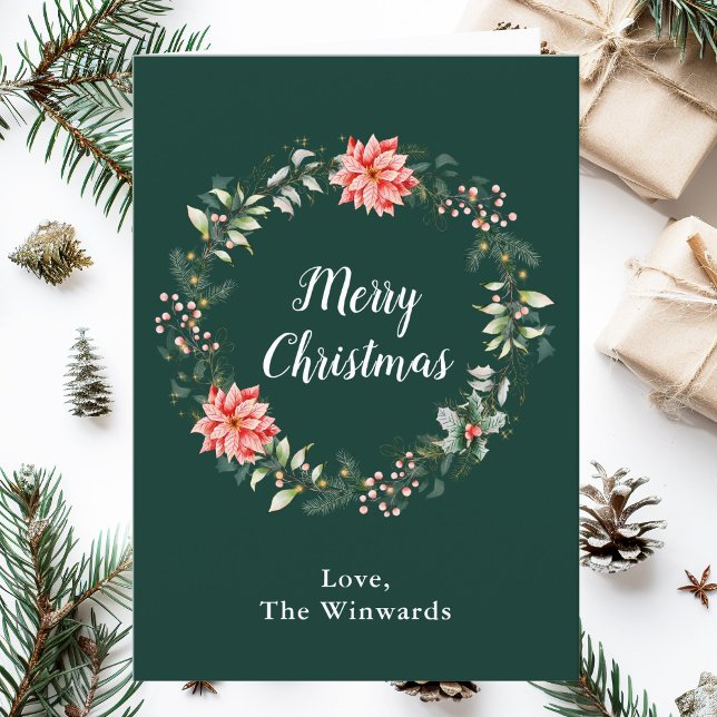 Red Poinsettia Wreath Frohe Weihnachten (Von Creator hochgeladen)