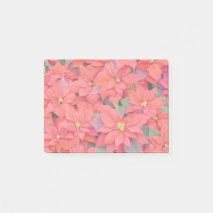 Red Poinsettias I Christmas Holiday Floral Foto Post-it Klebezettel