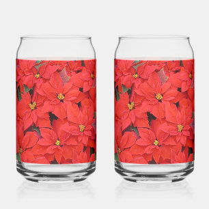 Red Poinsettias I Dosenglas