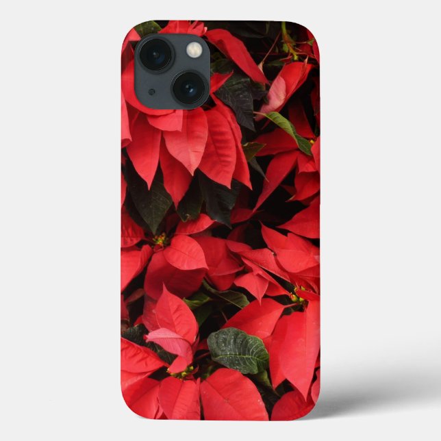 Red Poinsettias II Weihnachtsfeiertage Case-Mate iPhone Hülle (Rückseite)