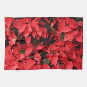 Red Poinsettias II Weihnachtsfeiertage Handtuch