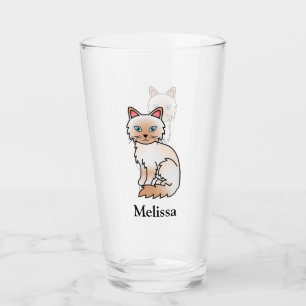 Red Point Birman / Ragdoll Niedlich Cat & Name Glas