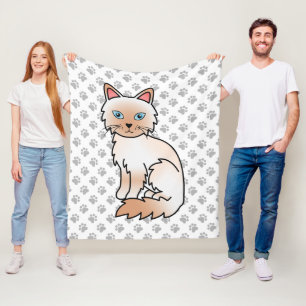 Red Point Birman / Ragdoll Niedlich Cat & Paws Fleecedecke