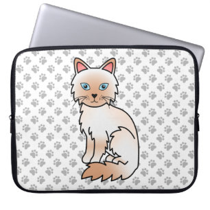 Red Point Birman / Ragdoll Niedlich Cat & Paws Laptopschutzhülle