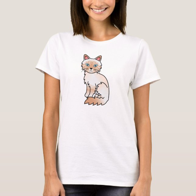 Red Point Tabby Birman / Ragdoll Cat T-Shirt (Vorderseite)