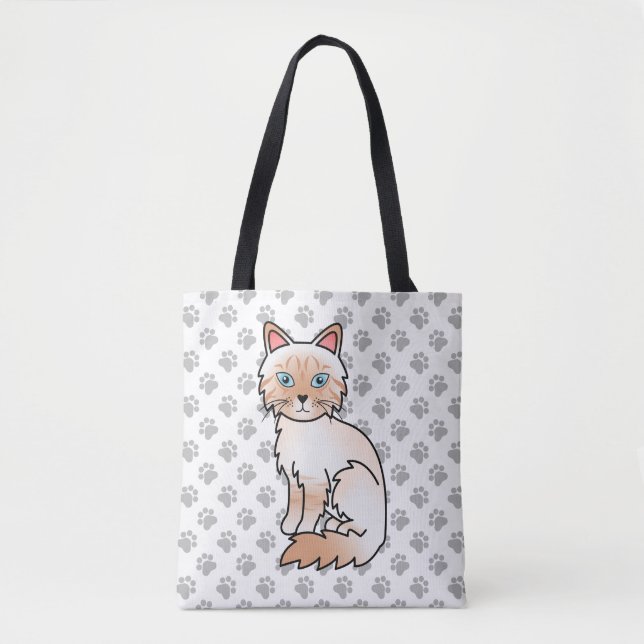 Red Point Tabby Birman / Ragdoll Niedlich Cat & Pa (Vorderseite)