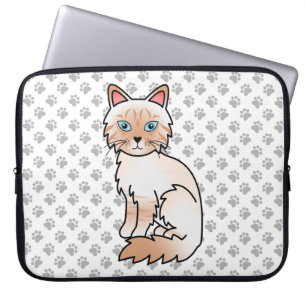 Red Point Tabby Birman / Ragdoll Niedlich Cat & Pa Laptopschutzhülle