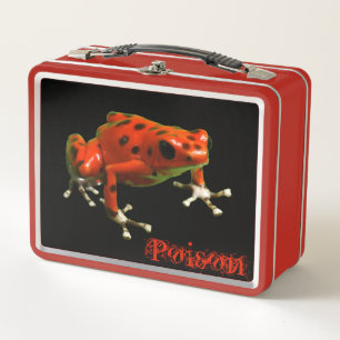 Red Poison Dart Frog Metall Brotdose