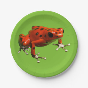 Red Poison Dart Frog Pappteller