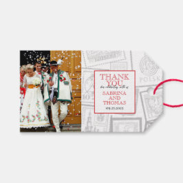 Red Poland Wedding Foto Geschenkanhänger