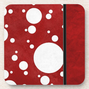 Red Polka Dot Cork Untersetzer