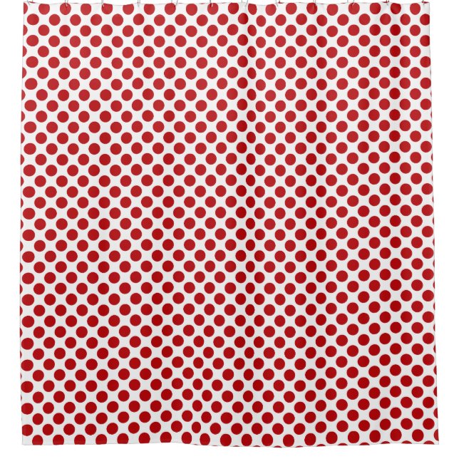 Red Polka Dot Design - Duschvorhang (Vorderseite)