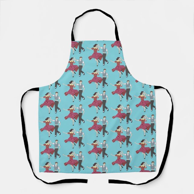 Red Polka Dot Dress Swing Dance Schürze (Vorderseite)