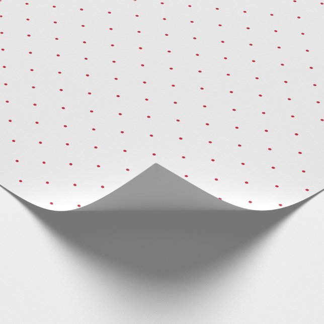 Red Polka Dot Geschenkpapier (Ecke)