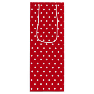 Red Polka Dot Geschenktüte Für Weinflaschen