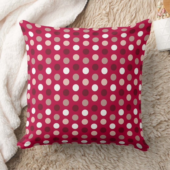 Red Polka Dot Pattern Kissen (Decke)