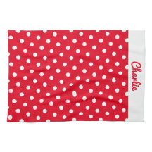 Red Polka Dot Pattern Stilvolle Personalisierte Kü