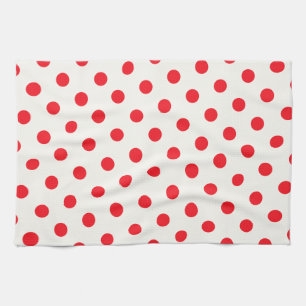 Red Polka Dot Retro Design Handtuch