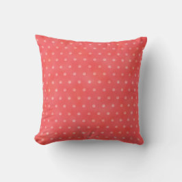 Red Polka Dot Watercolor Pillow Kissen