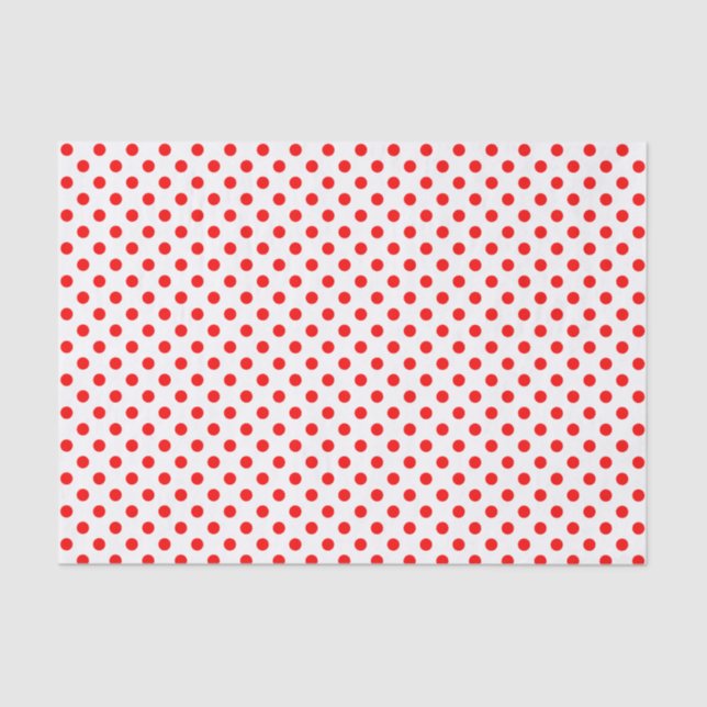 Red Polka Dot Weißbuch Seidenpapier (Vorderseite)