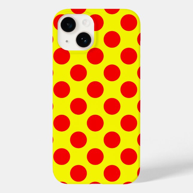 Red Polka Dots Case-Mate iPhone Hülle (Rückseite)