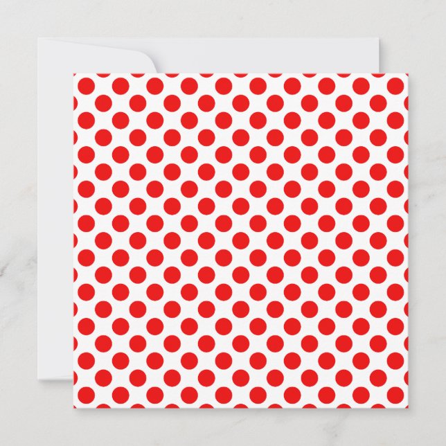 Red Polka Dots Einladung (Vorderseite)