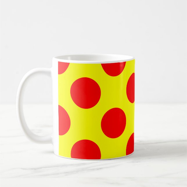 Red Polka Dots Kaffeetasse (Links)