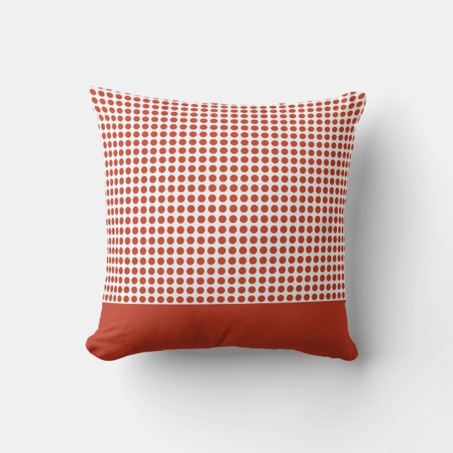 Red Polka Dots Muster Kissen (Vorderseite)