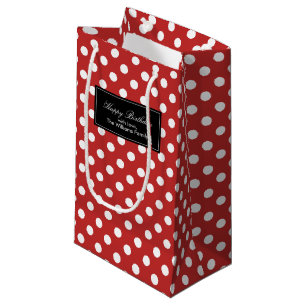 Red Polka Dots Muster Kleine Geschenktüte