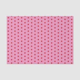 Red Polka Dots on Pink Seidenpapier