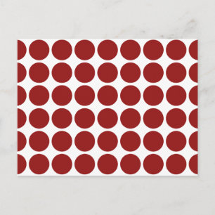 Red Polka Dots on White Postkarte