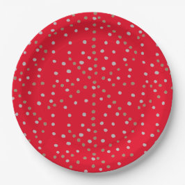 Red Polka Dots Pappteller