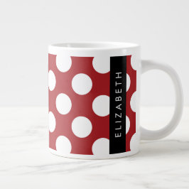 Red Polka Dots, Polka Dot Pattern, Ihr Name Jumbo-Tasse