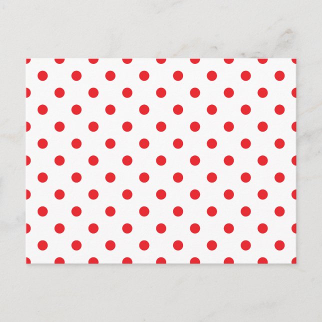 Red Polka Dots Postkarte (Vorderseite)
