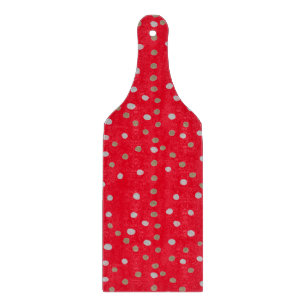 Red Polka Dots Schneidebrett