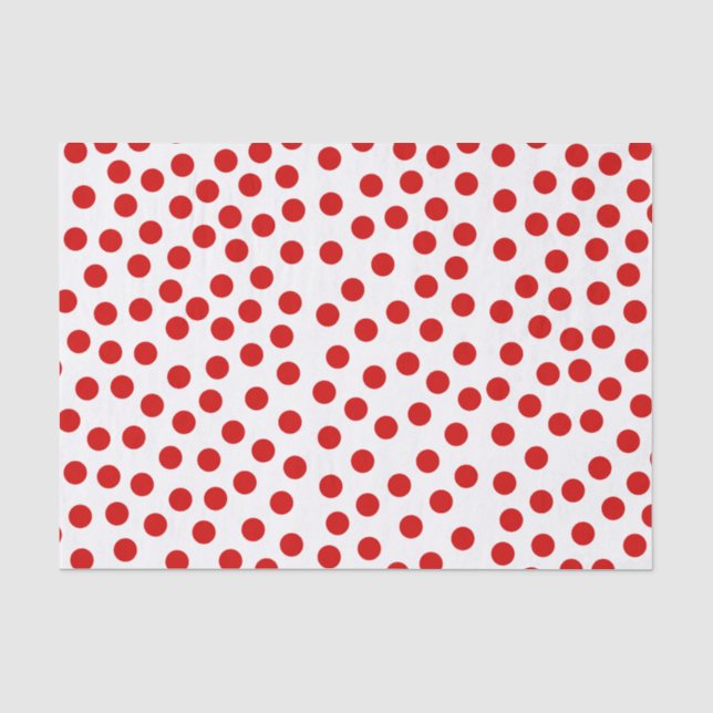 Red Polka Dots Seidenpapier (Vorderseite)