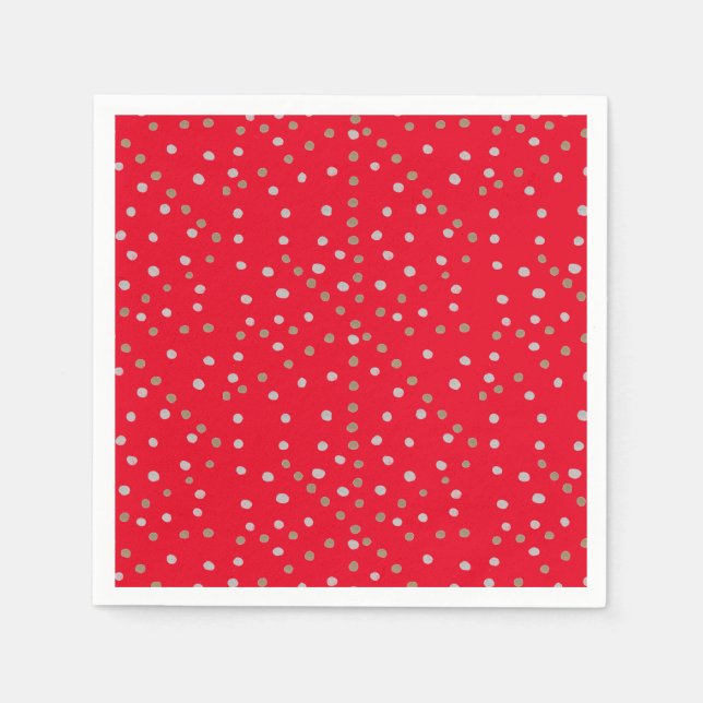Red Polka Dots Serviette (Vorderseite)