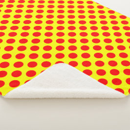 Red Polka Dots Sherpadecke