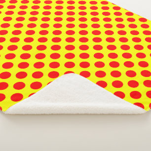 Red Polka Dots Sherpadecke
