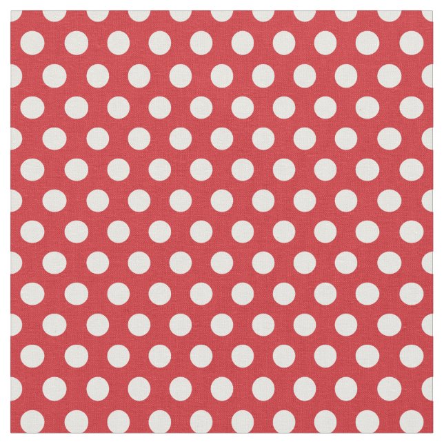 Red Polka Dots Stoff (Nahaufnahme)