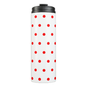 Red Polka Dots Thermosbecher