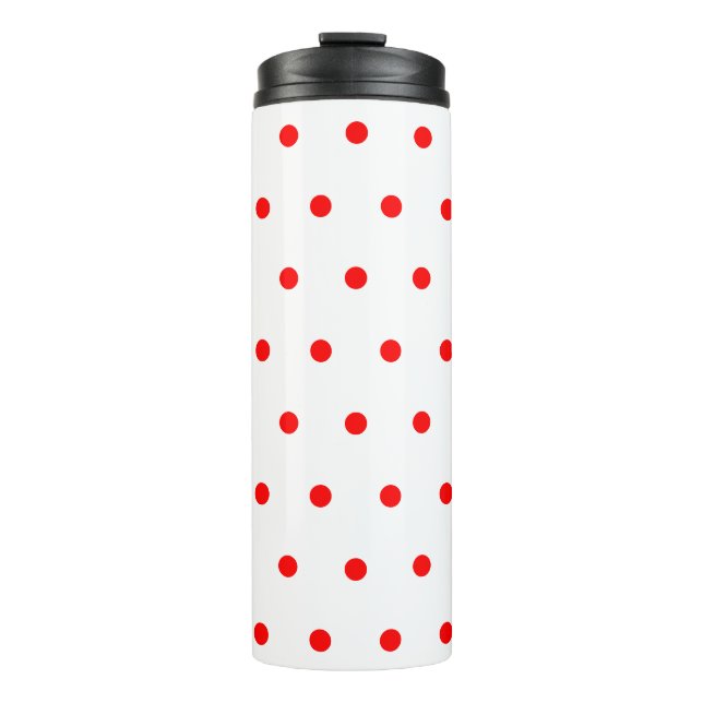 Red Polka Dots Thermosbecher (Vorderseite)
