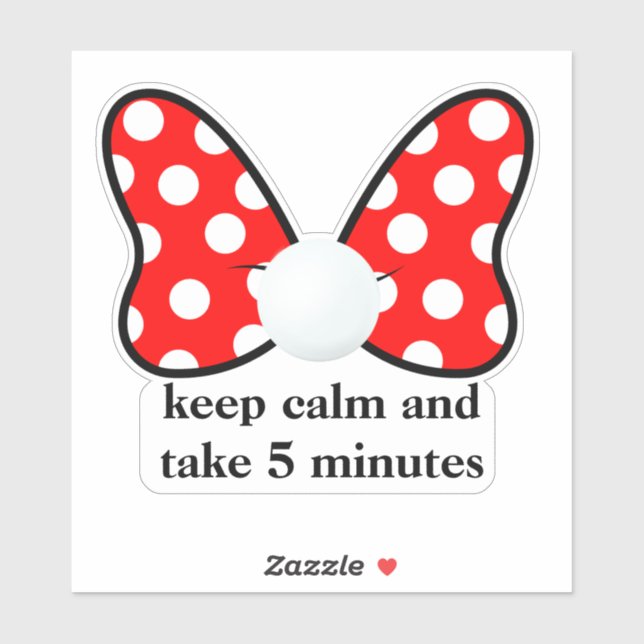 Red polka dots vibrant Ribbon Aufkleber (Blatt)