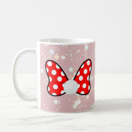 Red polka dots vibrant Ribbon Kaffeetasse